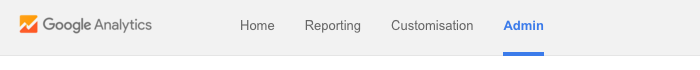 Google Analytics main navigation