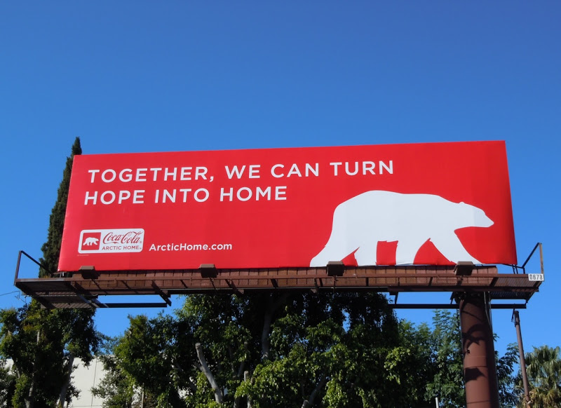 CocaCola polar bear billboard