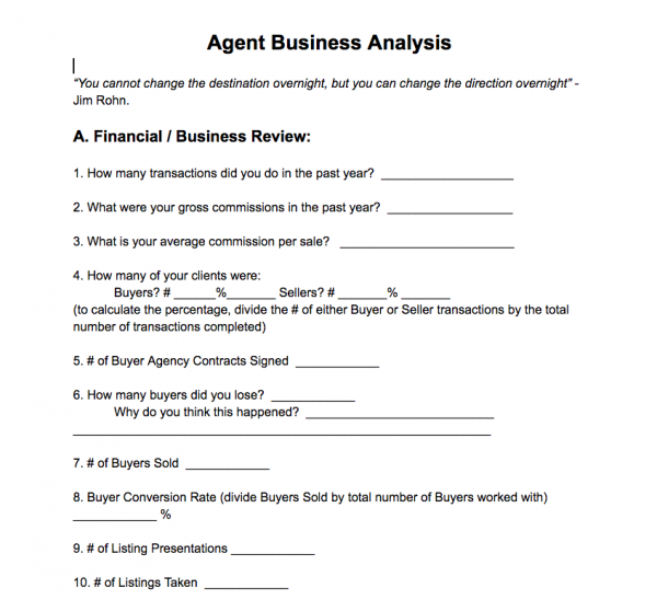 Agent Business Plan