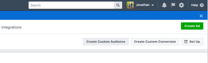 Create custom audience for Facebook pixel