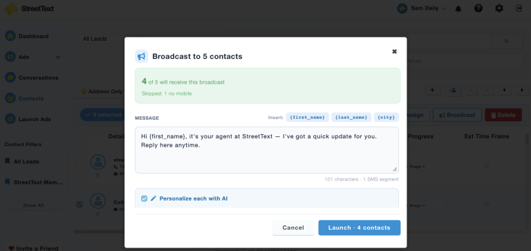 Bulk texting is here: one message, all your clients, still personal